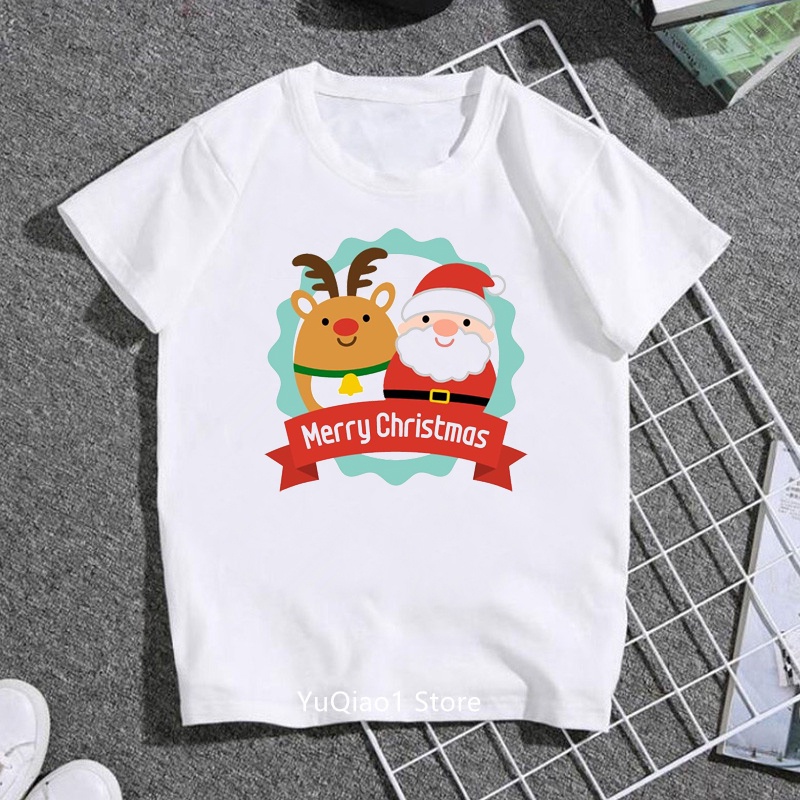 Camisetas De Navidad Con Estampado Navideño Para Niños Y Niñas, Regalos De Astas, Trineo De Cuello Redondo, Camisa Simple Papá Noel Para Niños, Verano AliExpress Madre Y Niños | electricmall.com.ng