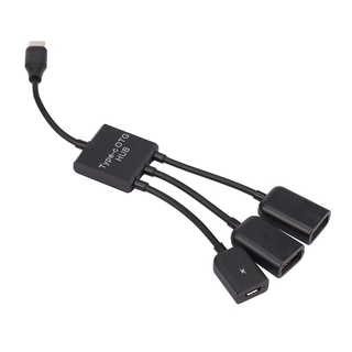 Image of thu nhỏ USB 3.1 Type C Male to 2 Dual USB A 2.0 Female + Micro-USB Female 3 in 1 OTG HUB #2
