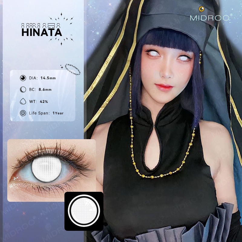 Midroo 1 Pares De Lentes De Contacto Naruto Hinata Anuales De 14.5mm/Accesorios De Maquillaje De Ojos #9