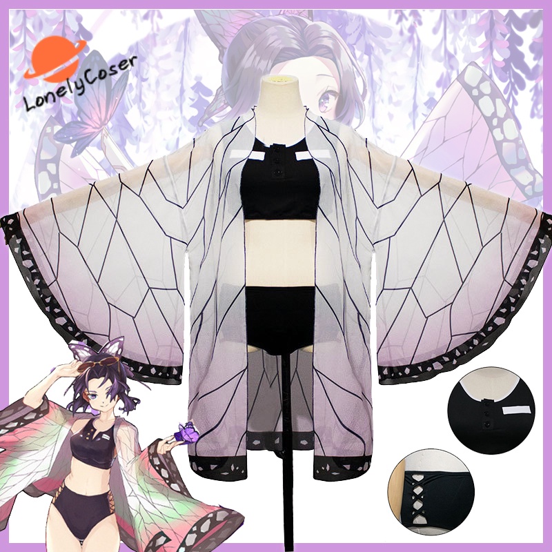 Demon Slayer Traje De Baño Kochou Shinobu Anime Cosplay Disfraz Kamado Tanjirou Kimetsu No Yaiba