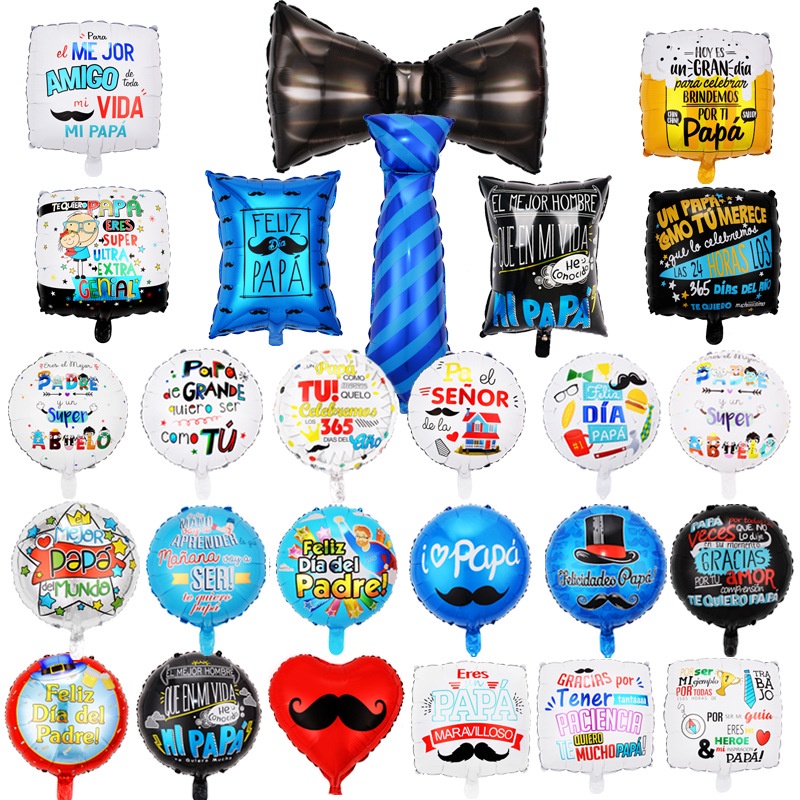 Día Del Padre De Dibujos Animados Bola Decoración Española Película De  Aluminio Globo Arreglo Accesorios De | Shopee Colombia