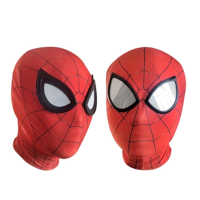 Máscara De Spiderman Cosplay De Cabeza Completa De Lycra Lentes 3D Máscaras Con Cremallera Para Adultos Y Niños
