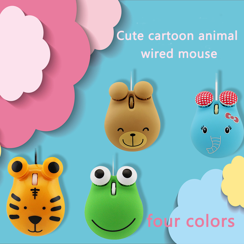 Mini Ratón Con Cable De Dibujos Animados Óptico Lindo Pequeño Forma De  Animal Para Niños Mause USB 1600DPI Ordenador Gamer Ratones | Shopee  Colombia