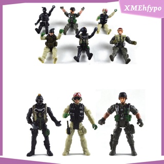 Image of Figuras de Accin de Soldados Articulados Militares 6PCS con Kits de Modelo