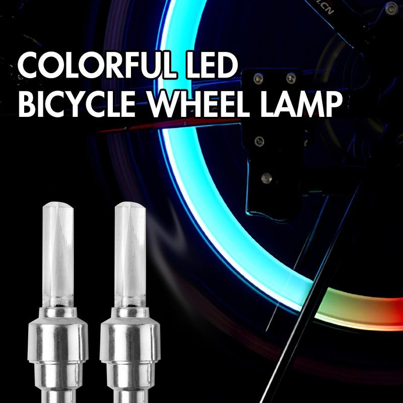 Paquete De 2 Unidades De Luz LED De Neón Para Válvula De Aire De Bicicleta , Neumático Color Vástago , Lámpara Impermeable , Cubierta De Rayos De Polvo , Linterna Decorativa