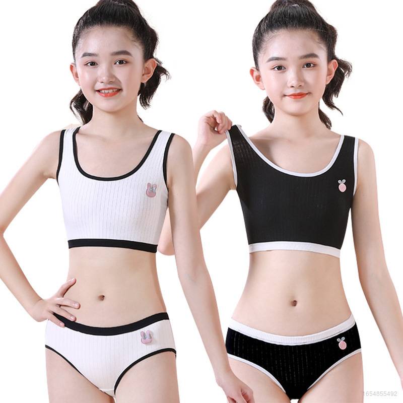 Regalo 12-13 Años De Edad Adolescentes Sujetador Niña Niños bralette tops Niñas Interior Estudiante Algodón | Shopee Colombia
