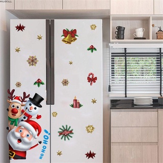 Image of Pegatinas De Puerta De Navidad MILKBOLLL Creative Snowman Autoadhesivo Impermeable DIY Habitación Infantil Refrigerador