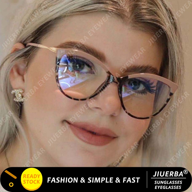cerveza negra Prescripción disculpa JIUERBA) Gafas con montura TR90 para mujer gafas retro antirradiación de  ojo de gato para mujer | Shopee Colombia