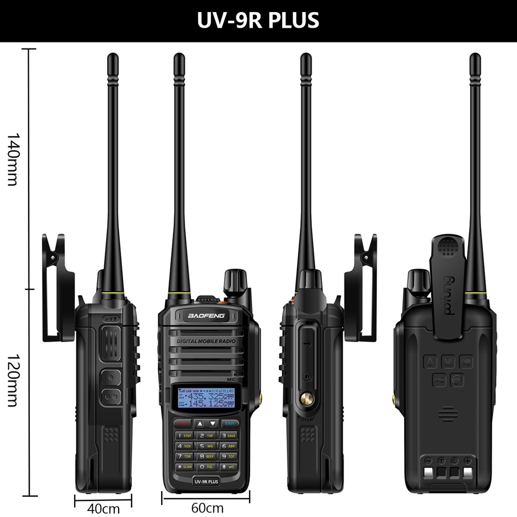Image of Baofeng UV-9R Pro Impermeable IP68 Walkie Talkie High Power CB Ham UHF VHF Largo Alcance Plus Radio Bidireccional #7