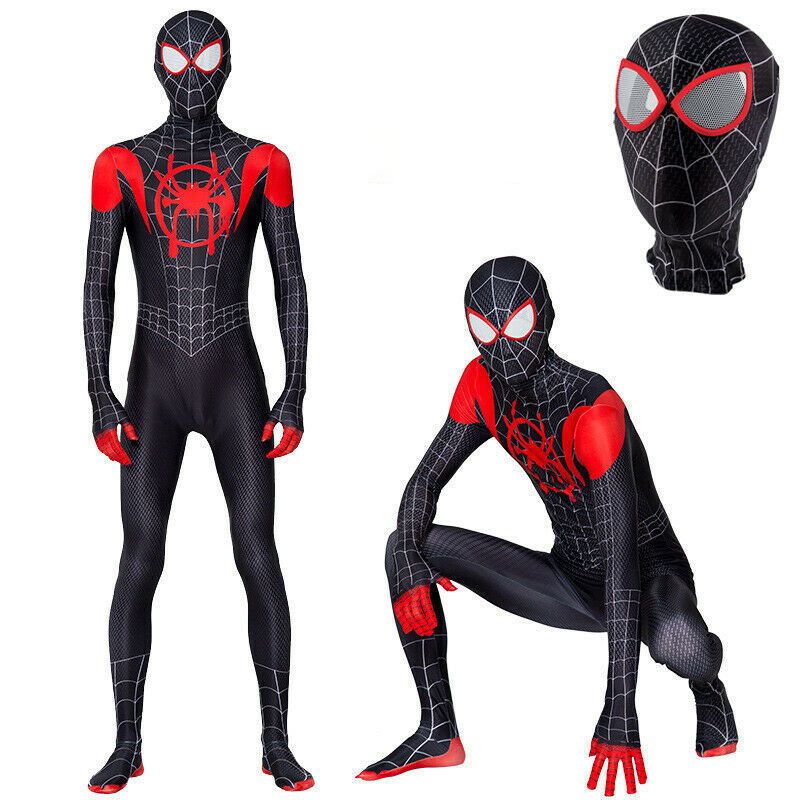 spider-man: en el spider-verse niños adulto disfraz miles morales disfraz  de halloween cosplay traje | Shopee Colombia