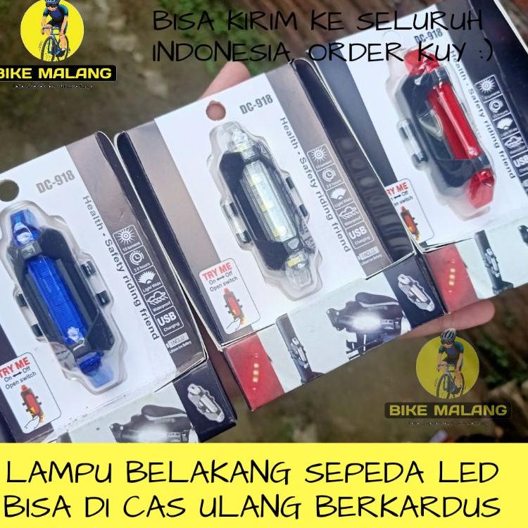 Las luces traseras de bicicleta para LED con cajas de cartón antiguas se pueden recargarEr