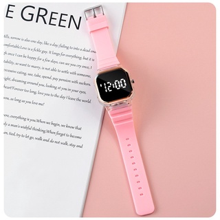 [Enviado em 24 Horas] Rosa Blanco Amarillo Verde Rojo LED Digital Moda Silicona Al Aire Libre Estudiante Deportes Reloj Casio #1
