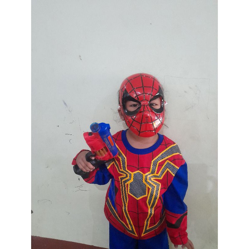 Spiderman super héroe disfraz / traje pistola led con sonido | Shopee  Colombia