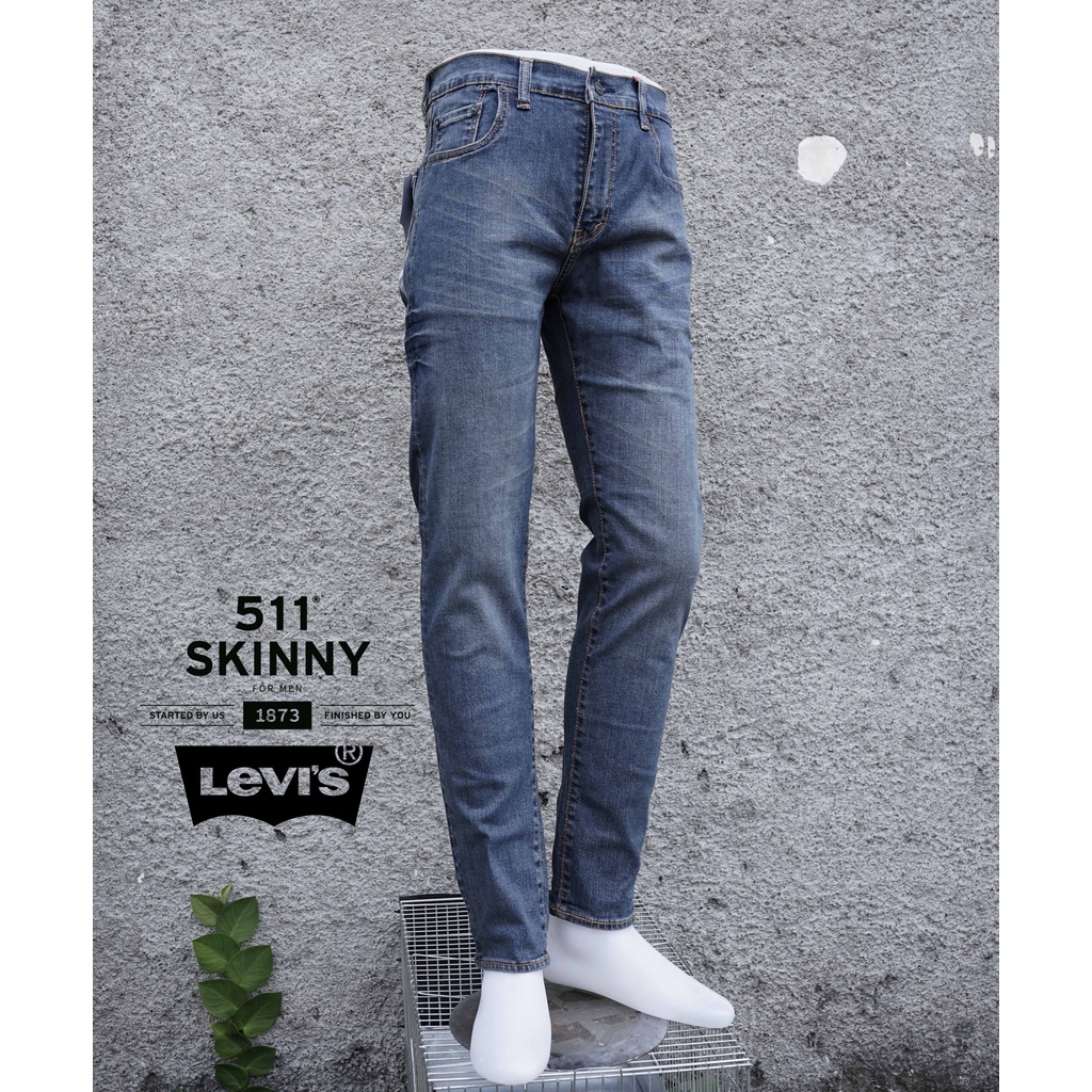 Levis 511 Stretch Skinny - Jeans para hombre - Lake Blue - TOTEBAG gratis |  Shopee Colombia