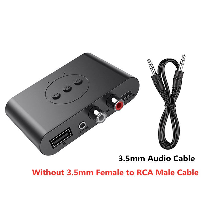 Receptor Inalámbrico Bluetooth Cable AUX RCA de 3,5 mm for Music Streaming Stereo System Support TF Card for Teléfonos Inteligentes Tabletas Altavoces Coches Adaptador 5.0 Audio Bluetooth 