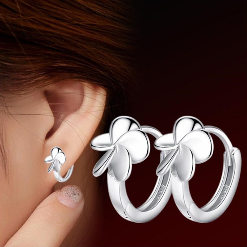 Estúpido contar Oh Aretes Simples De aro De Flor Para mujer niñas 925 joyas De plata Esterlina  925 | Shopee Colombia