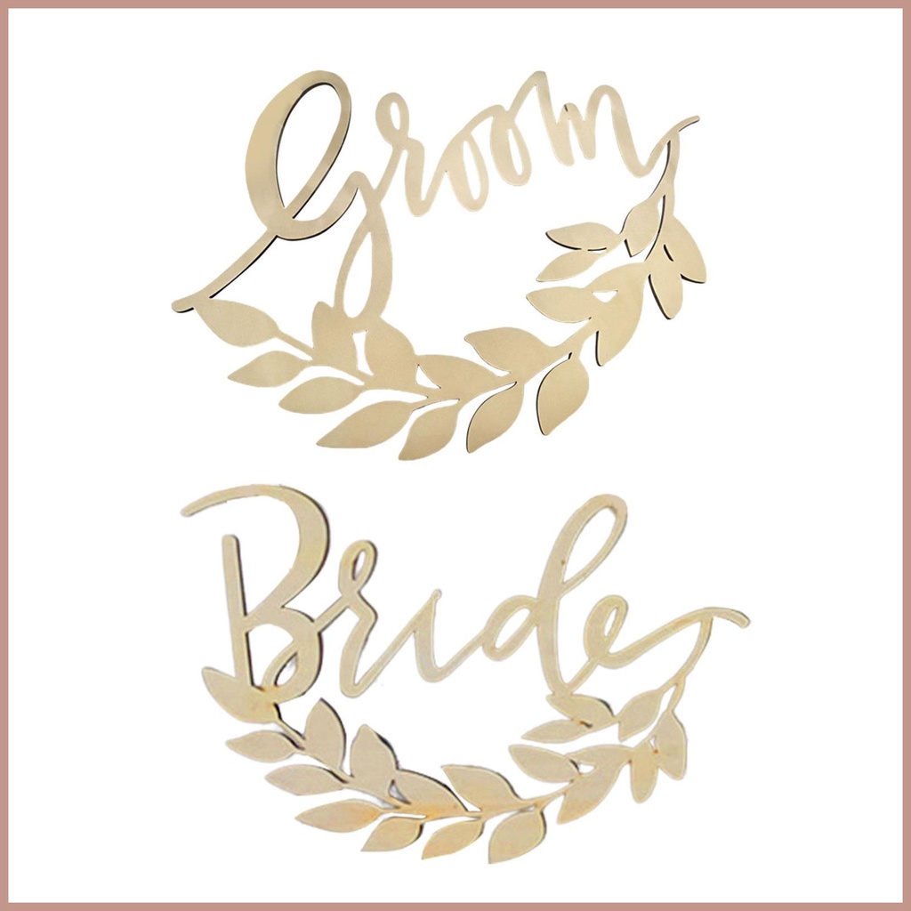 Letreros De Decoración Para Silla De Boda Vintage , Novio Y Novia , Letrero Banquete , Percha jouico #9