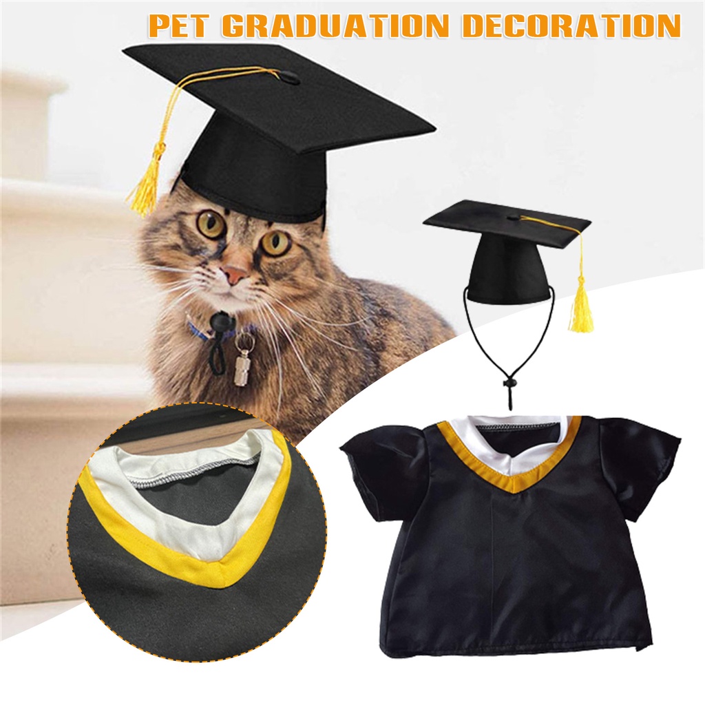 Gorra de Graduación Ajustable para Mascotas Accesorios Creativos para Fiestas Gorra de Graduación Personalizada para Perros/Gatos/Mascotas UKCOCO Gorra de Graduación para Mascotas 