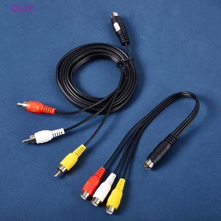 Image of QLSC RCA Audio Video Cable Macho A Lotus 4 Pin AV Y Hembra Conversión De Nuevo