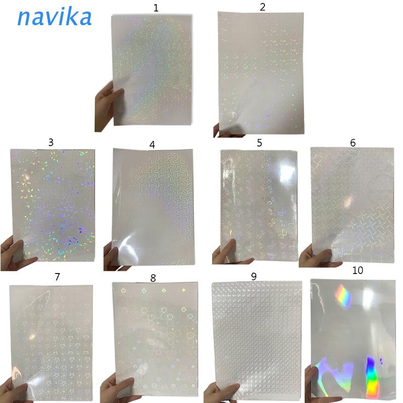 por ejemplo proteína Consultar NAV 5 Hojas De Vinilo Holográfico Transparente De Lámina A4 Tamaño Autoadhesivo  Papel Adhesivo Impermeable | Shopee Colombia