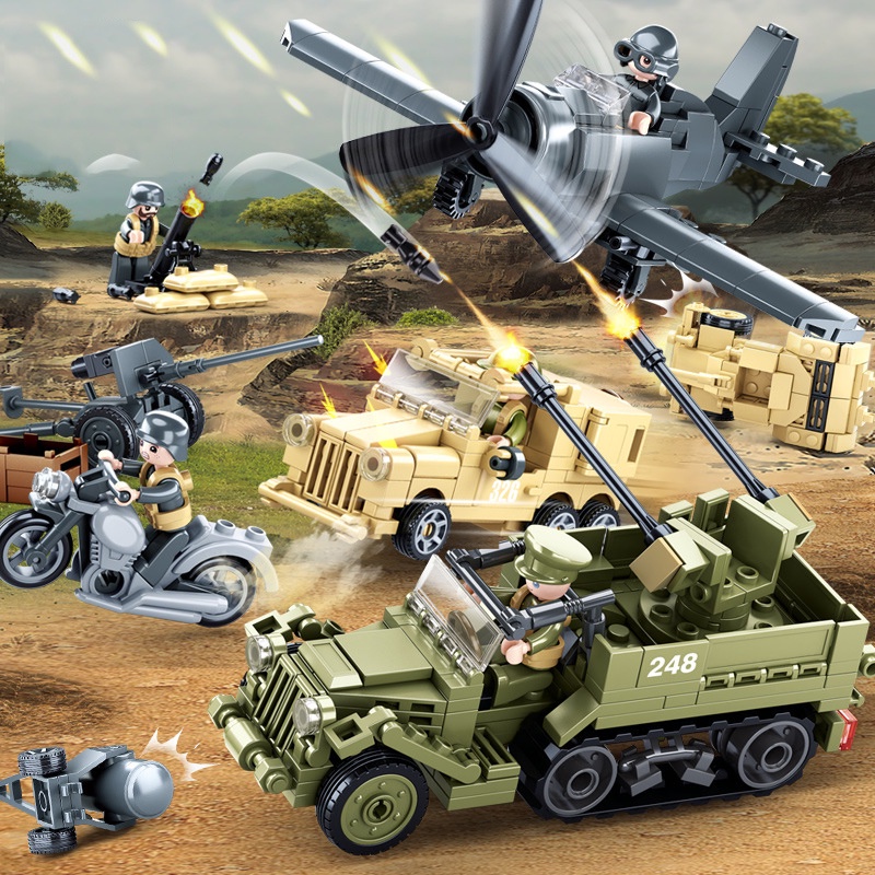 Lego Militar compatible Segunda Guerra Mundial Campaña Norte De África :  Primera KAZI Juguetes Niños Regalo Pequeñas Partículas DIY 552PCS | Shopee  Colombia