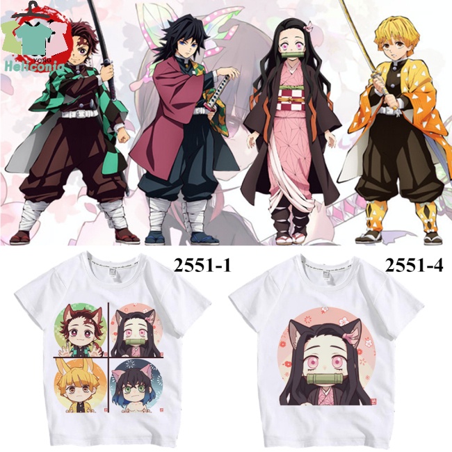 HEL Modal Camisa Para 5-10 Años De Edad Anime De Dibujos Animados Impresión  Niñas Niños Ropa De Verano Tops T-shirt Streetwear | Shopee Colombia