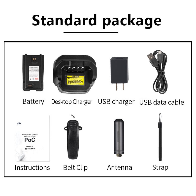 Image of HD-720A Android POC Radio walkie talkie Anysecu 720A 4G De Dos Vías realptt O Zello #1