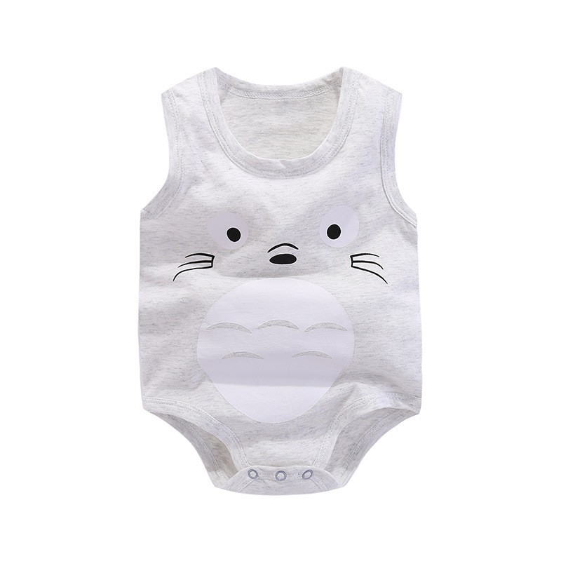 Top Totoro Gris Ropa Mameluco Bebé Sin Mangas Monos De Algodón Recién  Nacido Niño Niña Para Niños 0-24M | Shopee Colombia