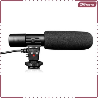 Image of micrófono de cámara dslr, micrófono de grabación de video estéreo con derecho de 3,5 mm