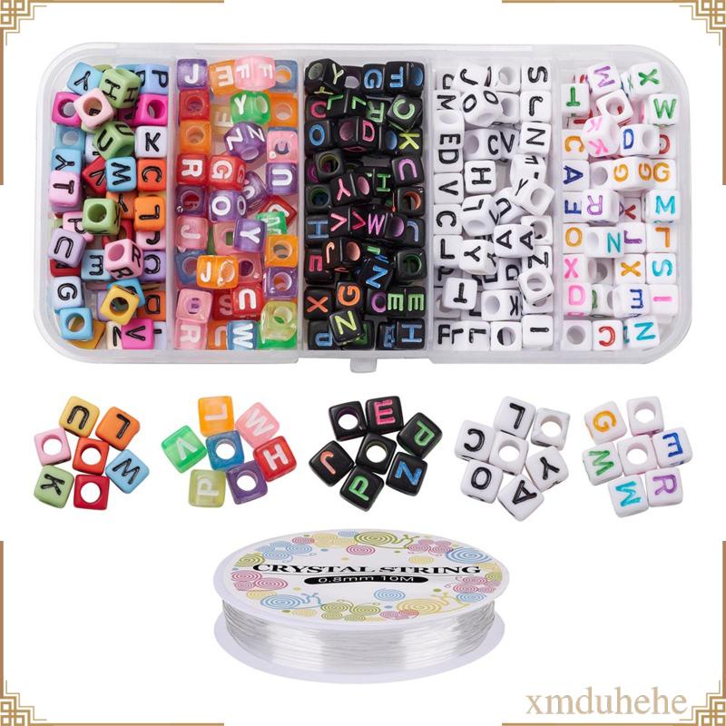 300 Piezas De Cuentas De Letras Del Alfabeto Para Hacer Joyas Con Caja De Almacenamiento Para Pulseras #10