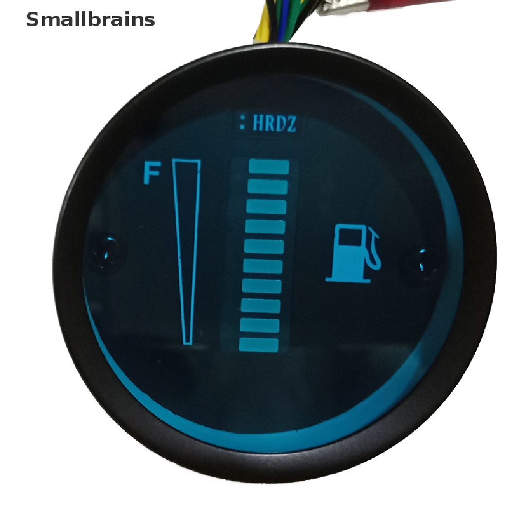 Smbr 12V/24V Universal 52mm Coche Motocicleta Medidor De Nivel De Combustible 8 Pantalla De Luz LED