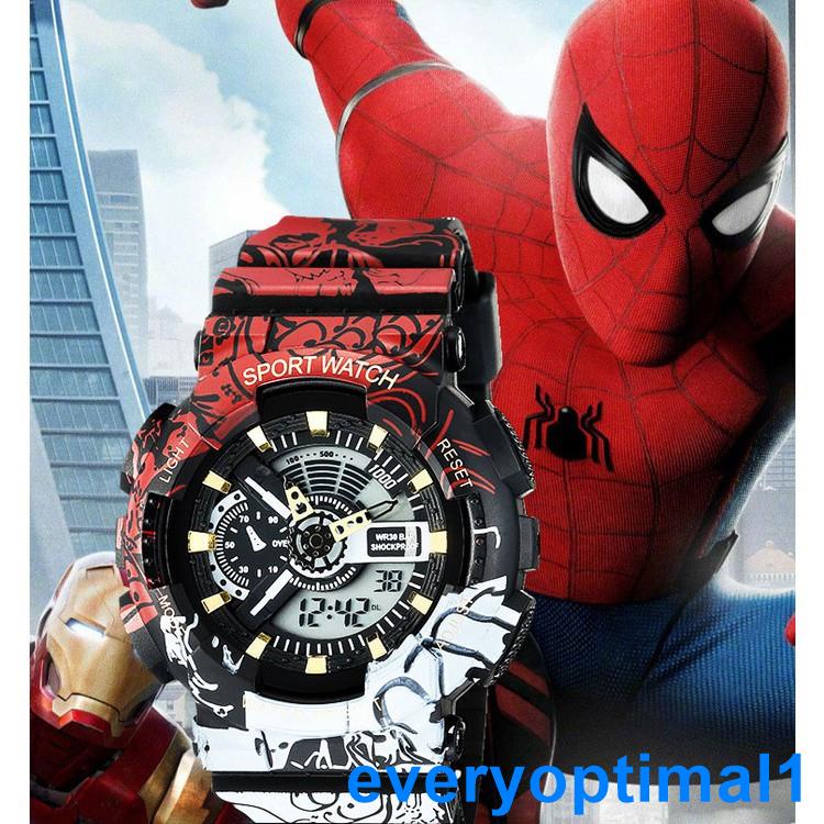 Reloj Deportivo Impermeable Marvel Spiderman Para Hombre | Shopee Colombia