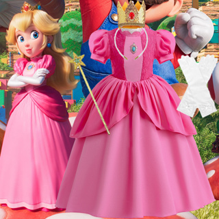 Mumufy Juego de 2 disfraces de princesa para niñas pequeñas, Navidad,  fiesta de cumpleaños, cosplay, disfraz de princesa de 3 a 8 años, rosa y