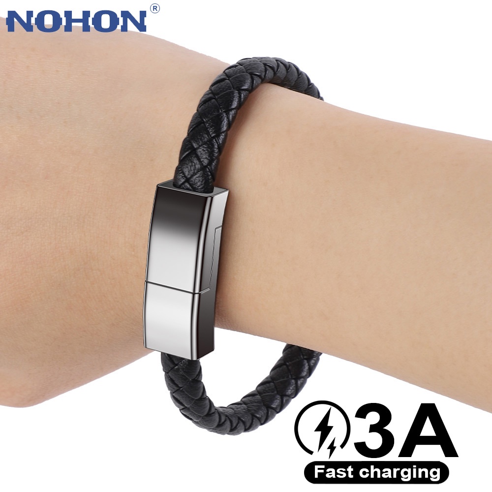 Pulsera USB Cable Para iPhone 13 12 11 Pro X XS Max 6 7 8 Plus Apple iPad Carga Rápida Teléfono Celular Corto Cargador De Datos #2