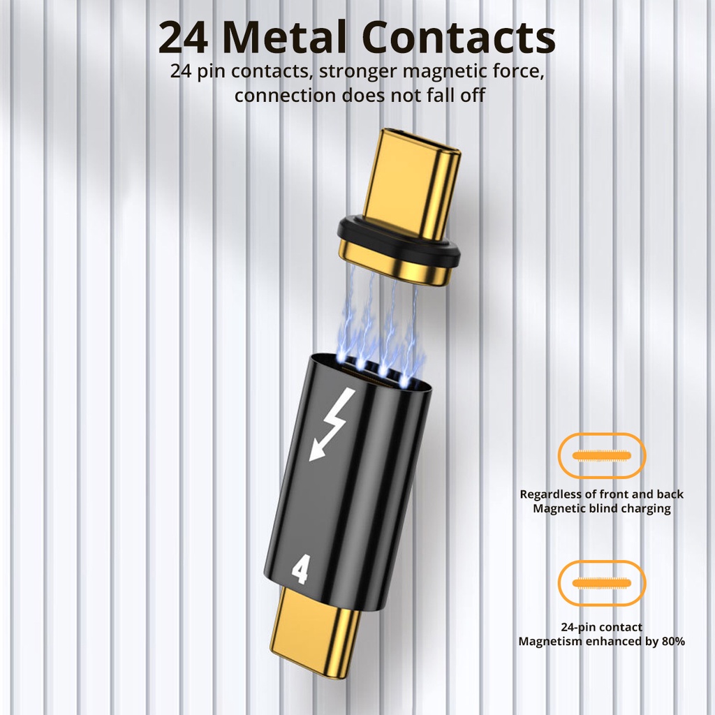 Adaptador Fonken Thunderbolt 4 40Gbps USB C 8K @ 60Hz 100W 5A A Tipo Convertidor De Carga Rápida Mini De Datos