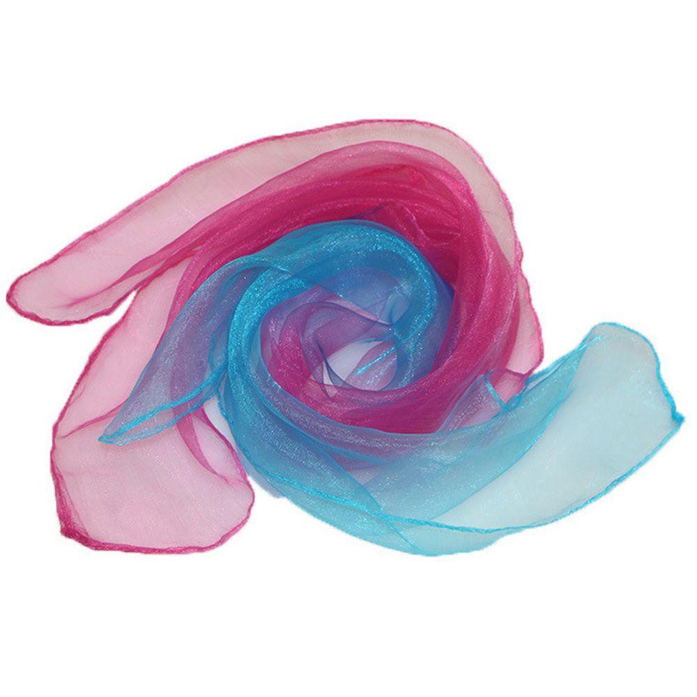 12pcs Gradient Color Dance Scarves Juggling Rhythm Band For Decoration