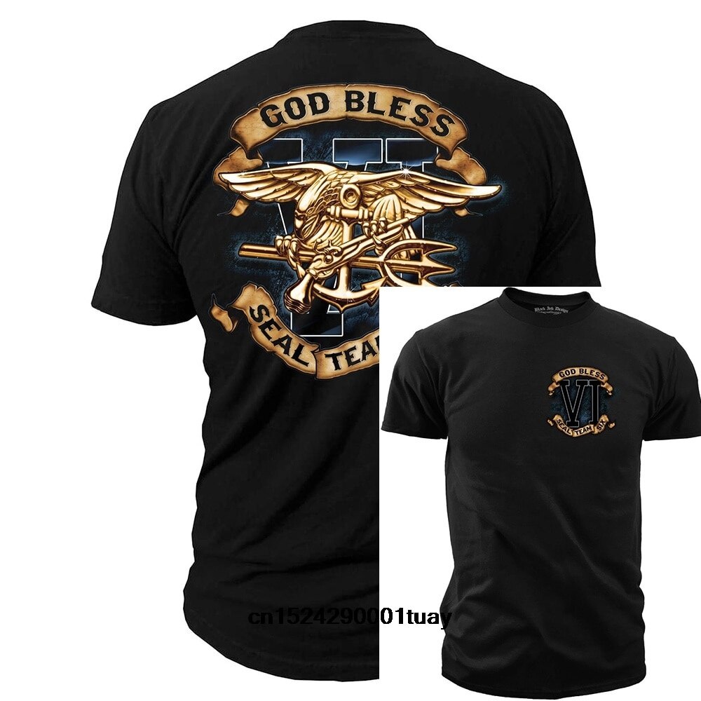 Edición Limitada God Bless Us Navy Seal Team Mens Camiseta Negro Ropa |  Shopee Colombia