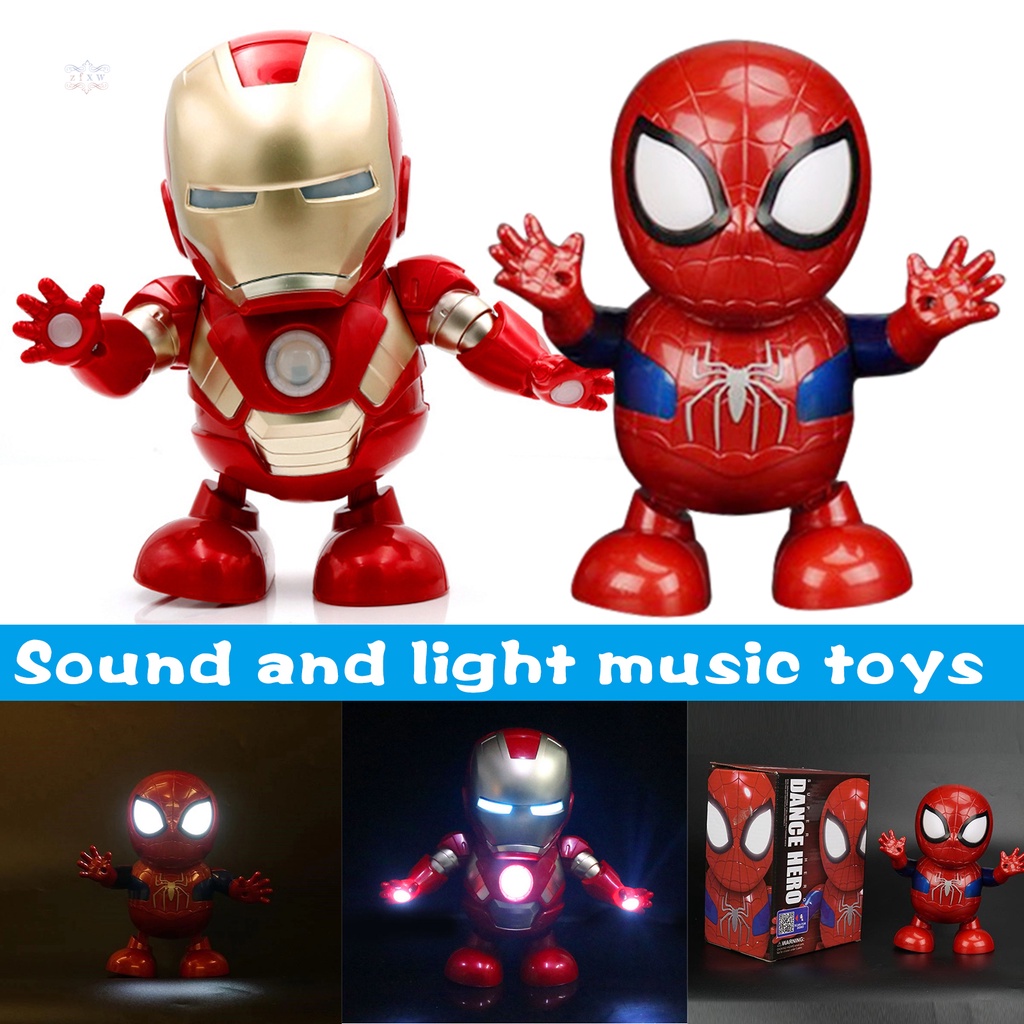 Dancing Avengers Iron Man Spider Man Muneca Juguete Bebe Juguete Electronico Robot Musica Ninos Navidad Shopee Colombia