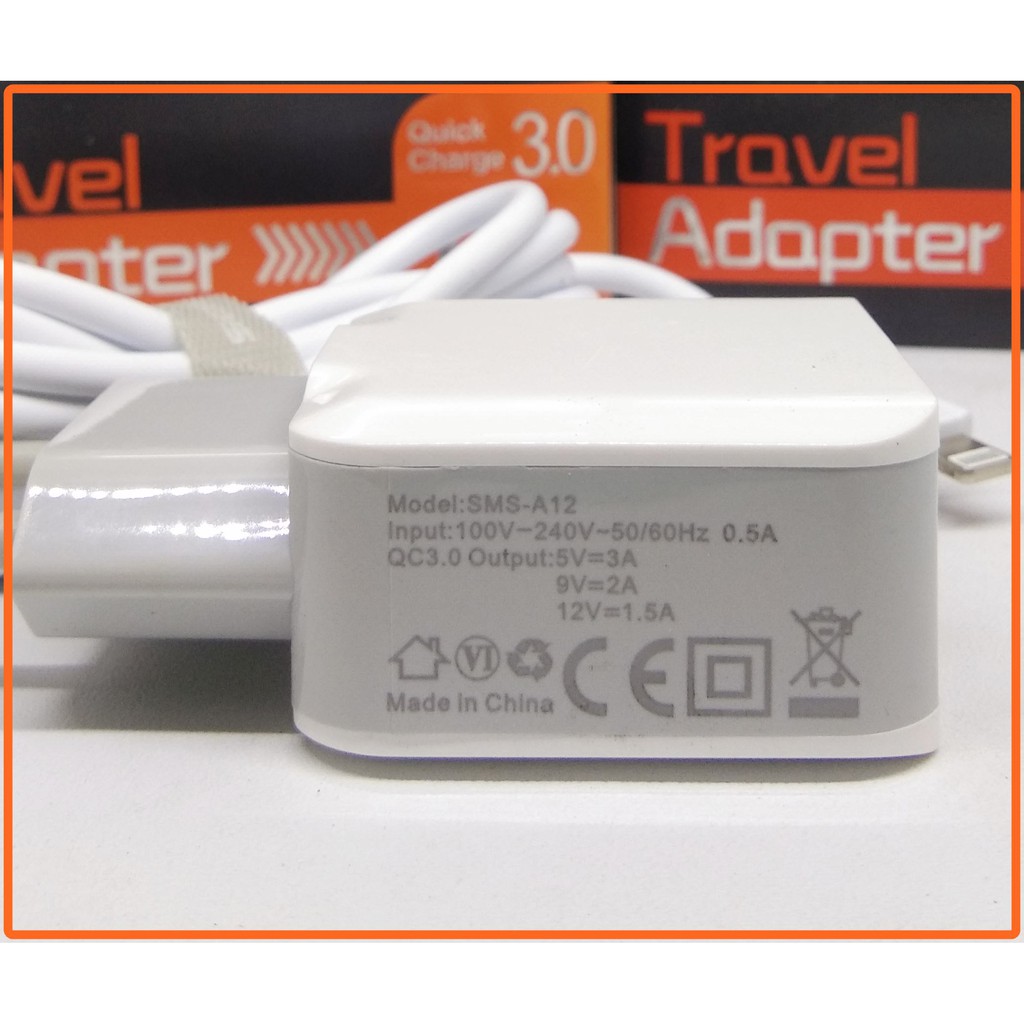 Image of Somostel SMS-A12 Quick Charge 3.0 Qualcomm adaptador de viaje cargador #2