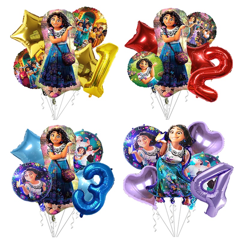 Set De Globos Disney Encanto Para Fiesta De Cumpleaños 6 Pzs/Decoración  De/Juguetes Para Niños/Conjunto De Dibujos Animados/Regalo | Shopee Colombia