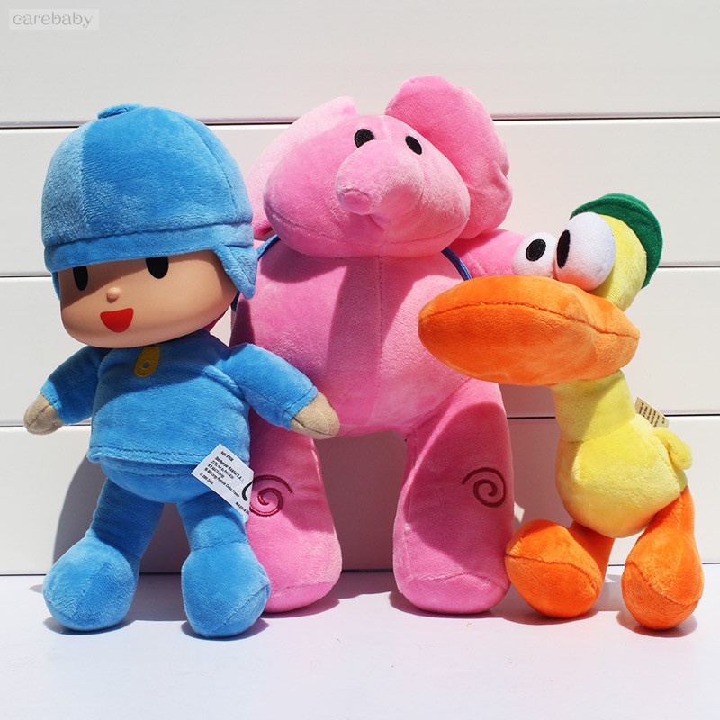 Set de 4 muñecos de Peluche Pocoyo Elly Pato Loula muñecos de Animales Blandos Regalos para niños 