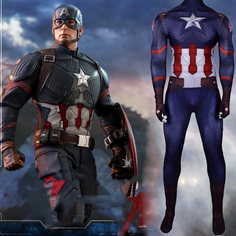 Traje De Mono Capitán América Disfraz De Halloween Vengadores Ropa Cosplay  Body | Shopee Colombia