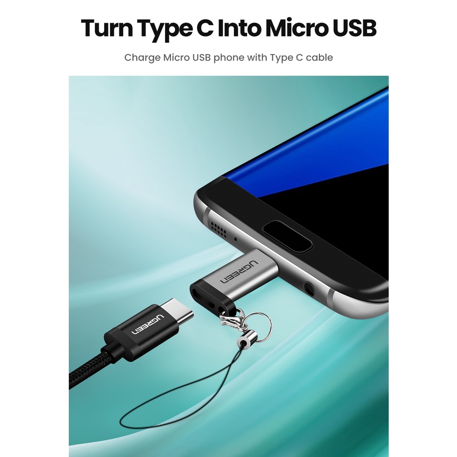 Image of Ugreen USB Type-C Adaptador Tipo A Micro Hembra Macho Convertidores Cable De Datos Cargador USBC #8