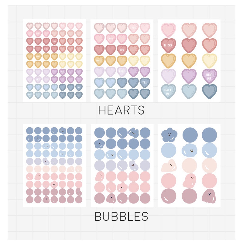 Image of Pegatinas Deco coloridas Blop Diary/imágenes de pegatinas lindas motivos Emoji únicos #1