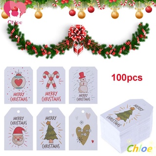 Image of CHLOE 100PCS Gift Cards New Gift Wrapping Snowflake Wedding Supplies Christmas Tags
