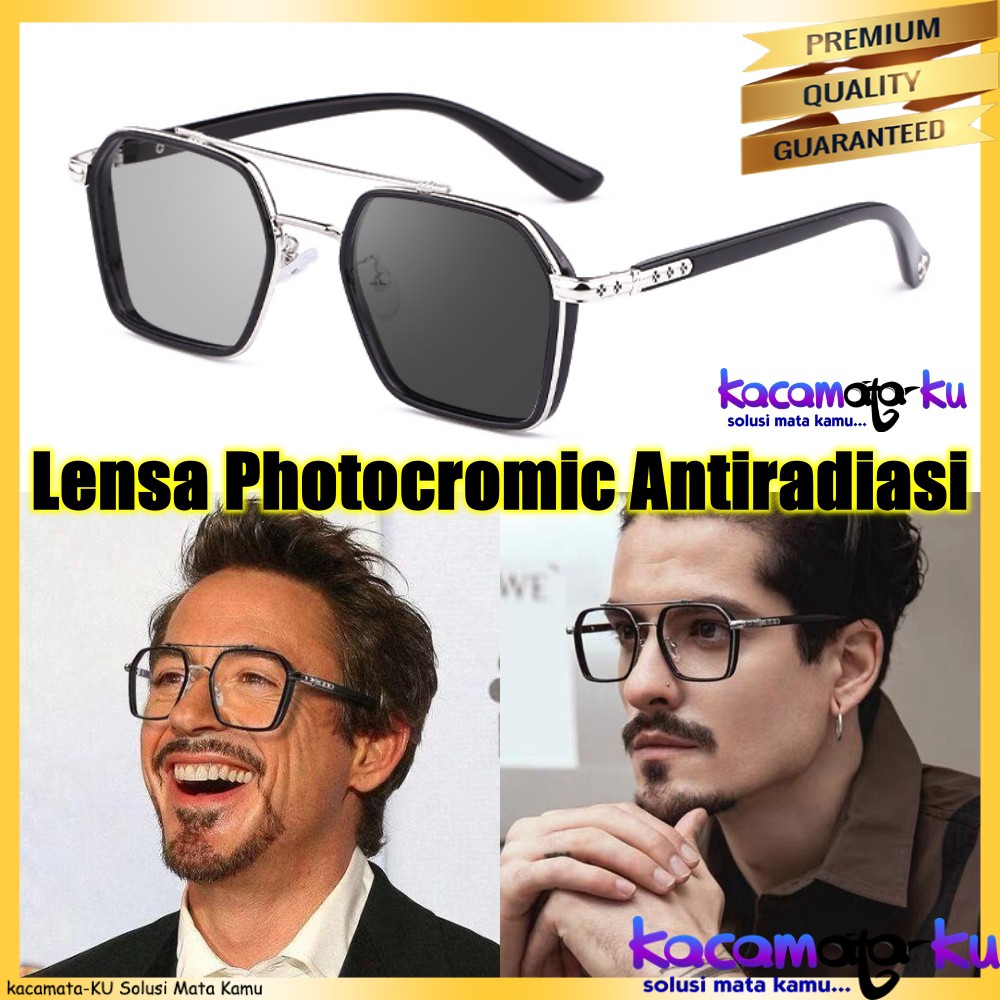 Nuevo Tony Stark Robert Luxury Original Minus lentes fotocromic para hombre #5