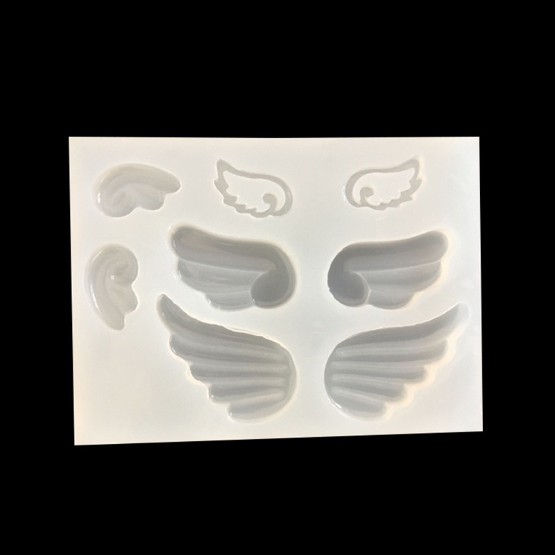 QW Moldes De Silicona 3D De Ala De Ángel Fondant Molde Transparens Colgante Fabricación De Suministros De Cocina Herramientas De Hornear Caramelo Jabón