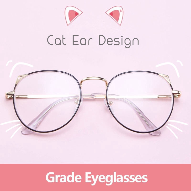 gafas con orejas gato para mujer, gafas reemplazables antirradiación para ordenador, gafas con montura óptica, gafas Kawaii | Colombia