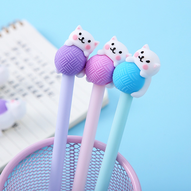 1 pza bolígrafo de Gel de gato creativo de lytwtw/útiles escolares Kawaii/suministros  escolares/suministros de escuela/dulce/dibujos animados bonitos | Shopee  Colombia