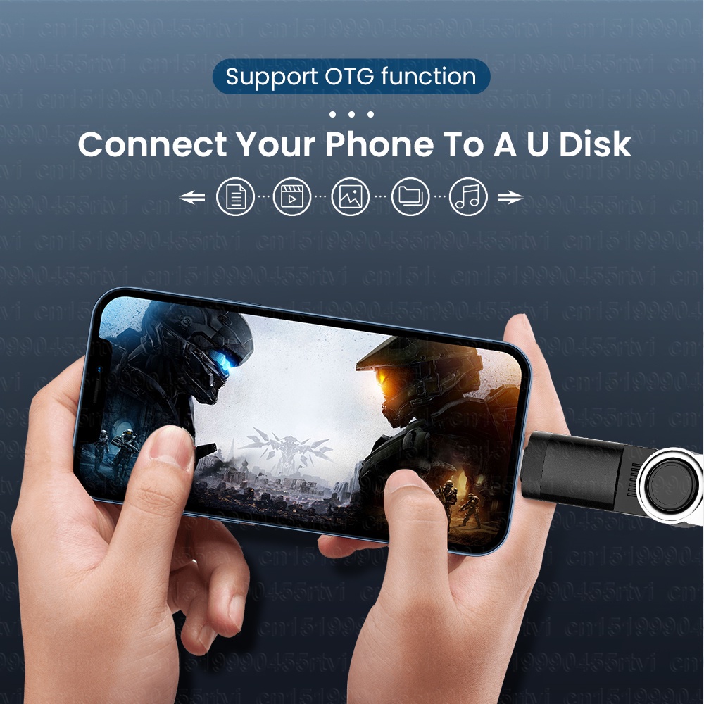 Image of Adaptador USB 3.0 OTG De 8 Pines A Convertidor Para iPhone 13 12 11 Pro Max iPad U Disk Para Conector #2